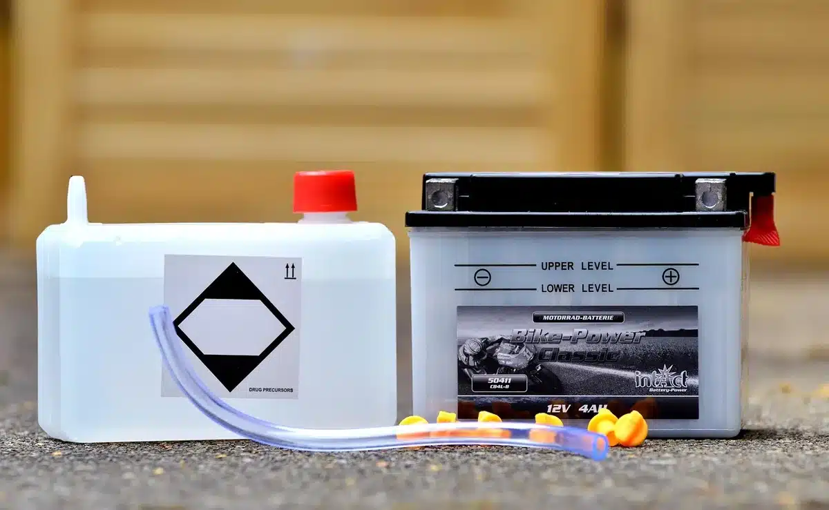 Vue détaillée de cellules pouch de batterie en gros plan
