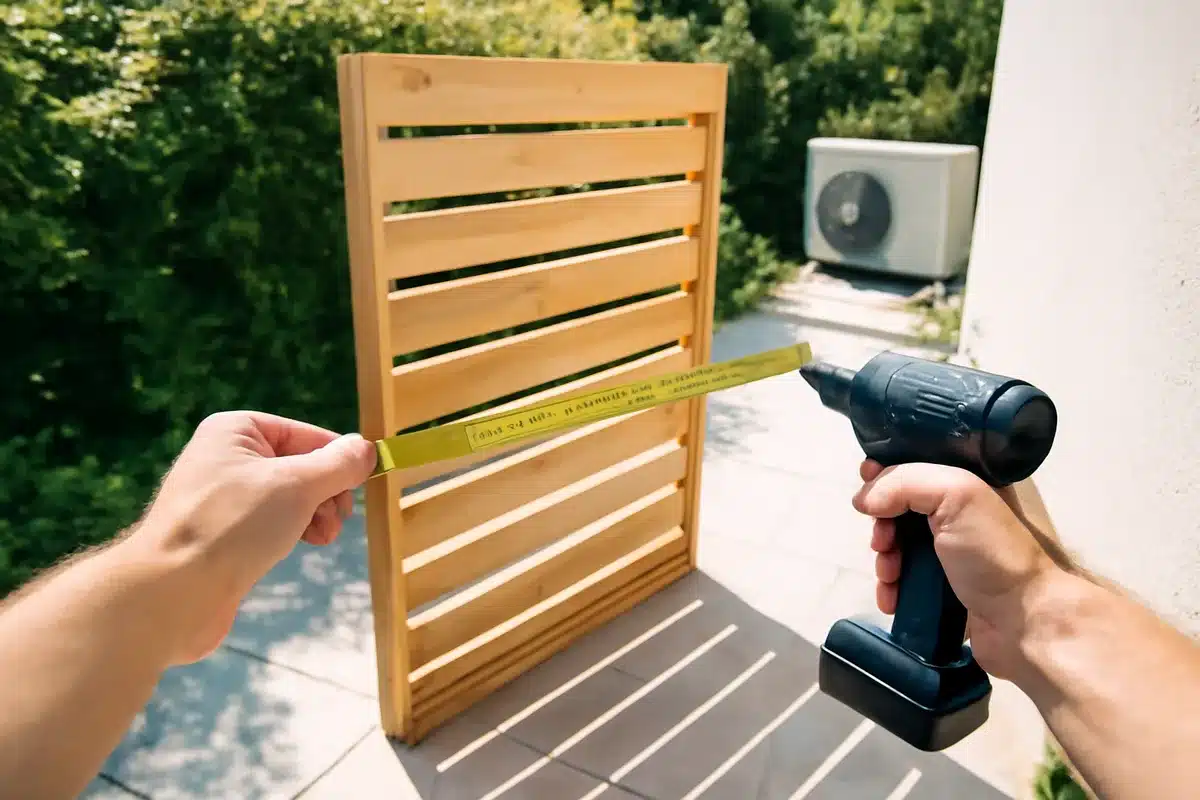 Réaliser un cache pour climatiseur extérieur pas à pas